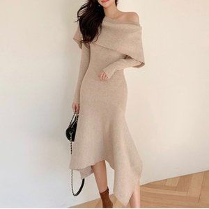 NWT Smoke Malina Beige/Taupe Dress Size S